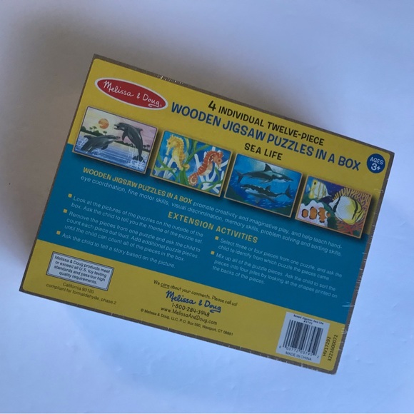 NWT Melissa & Doug bundle of wood animal magnets and wood puzzle box, cognitive - Picture 11 of 11